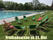 Münchner Freibadsaison 2015 beginnt am 01.05.2015 im Schyrenbad und Prinzregentenbad. Nichtraucherbereiche gibts erstmals im Schyrenbad, an Frühschwimmertagen geht es schon früher ins Becken  (©Foto:Martin Schmitz)